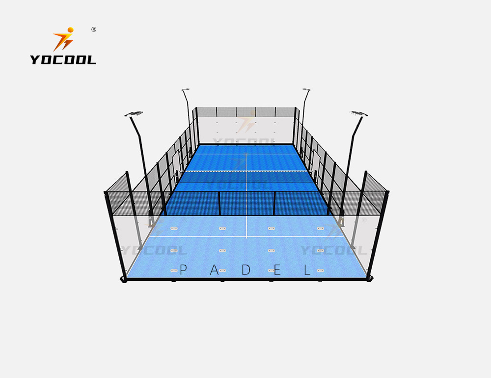 YOCOOL  Padel Tennis Court artificial grass padel frame type padel tennis court China tennis court material Playground equipment