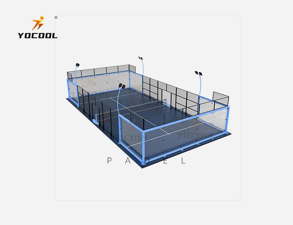 YOCOOL  Padel Tennis Court artificial grass padel frame type padel tennis court China tennis court material Playground equipment