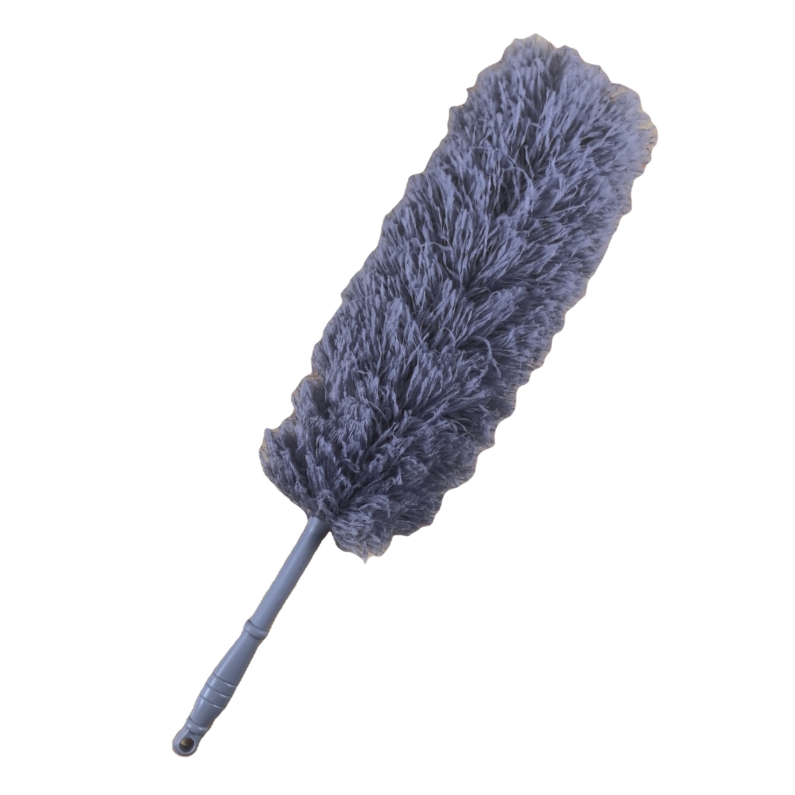 Fluffy Microfiber Feather Duster Color Duster Flexible with Plastic Rubber Handle for Household Cleaning