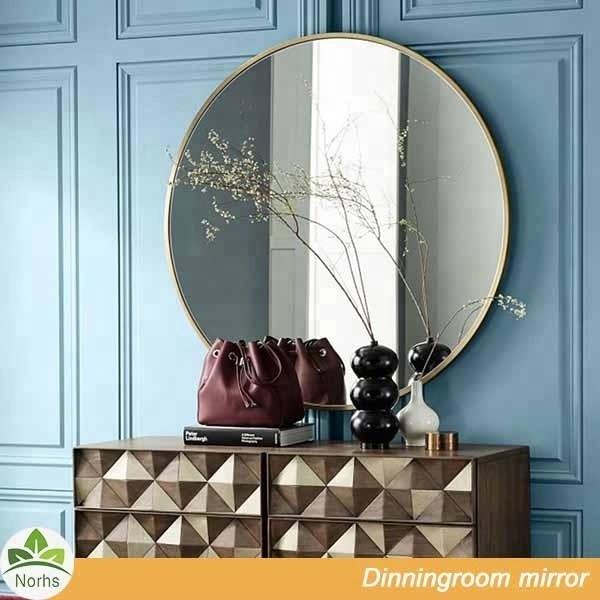 Norhs Wholesale Stainless Steel Frame Dia.600 Wall hanging Decoration round Mirror