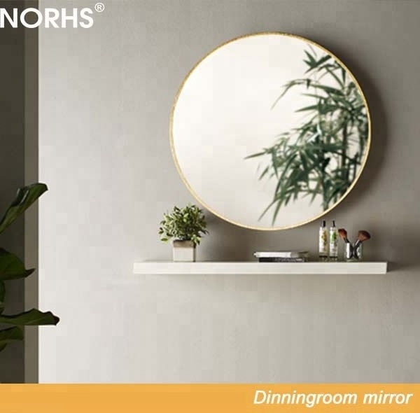 Norhs Wholesale Stainless Steel Frame Dia.600 Wall hanging Decoration round Mirror