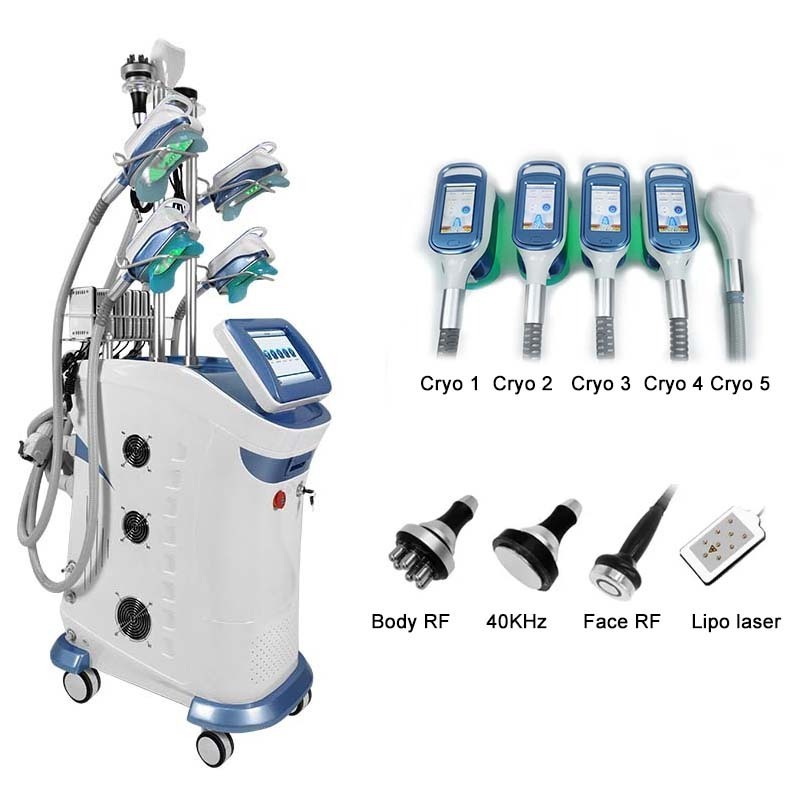 Professional 5 cryo handles 40K cavitation cryolipolysis machine / cryo slimming machine / Cellulite Removal Machine