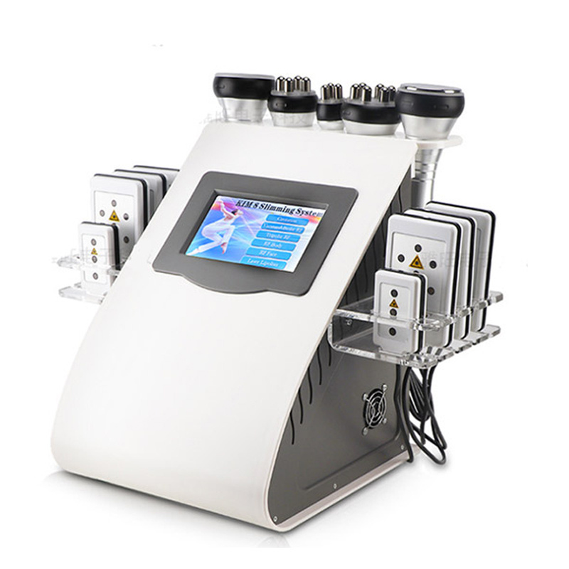 Portable KIM 8 RF 6 in 1 vacuum cavitation system lipo laser 40KHz slim weight loss beauty machine slimming machine