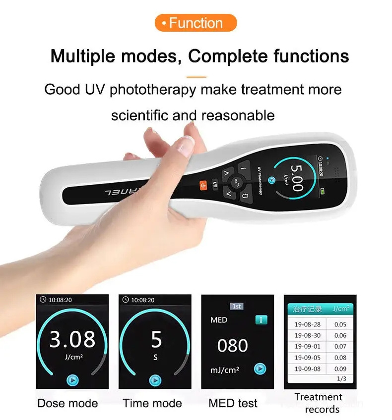 professional medical devices with 6 sizes shading sheets 308nm excimer laser light for Vitiligo psoriasis treatment