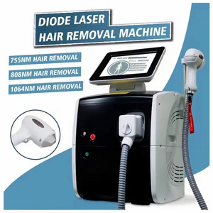 Newest model diode laser machine 755 808 1064 diode triple wave portable laser hair removal painless 808 diode laser