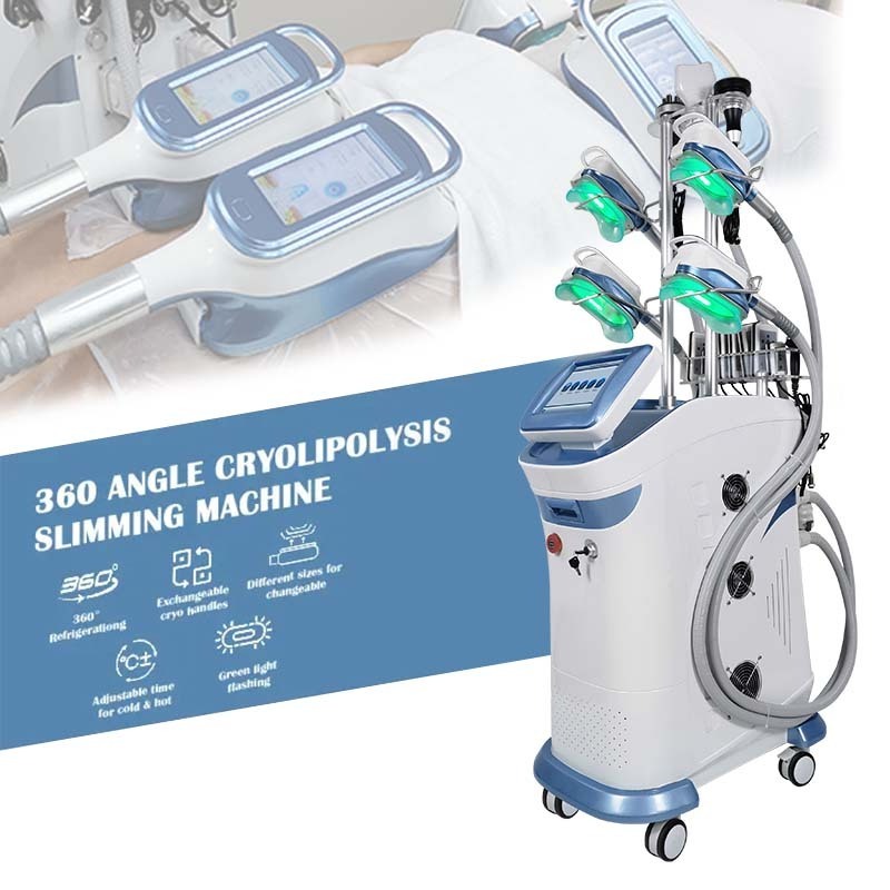 Multifunctional 360 cryolipolysis slimming machine cavitation RF lipo laser fat freezing criolipolisis machine 2 3 4 5 handles