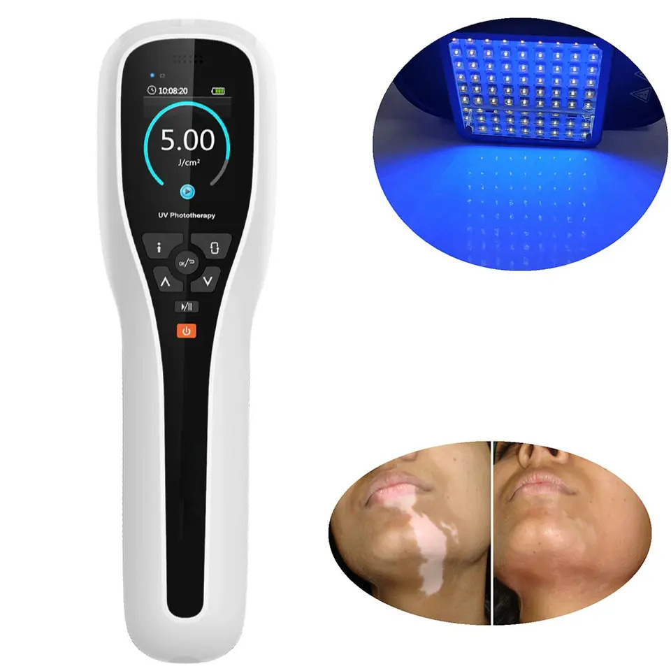 professional medical devices with 6 sizes shading sheets 308nm excimer laser light for Vitiligo psoriasis treatment