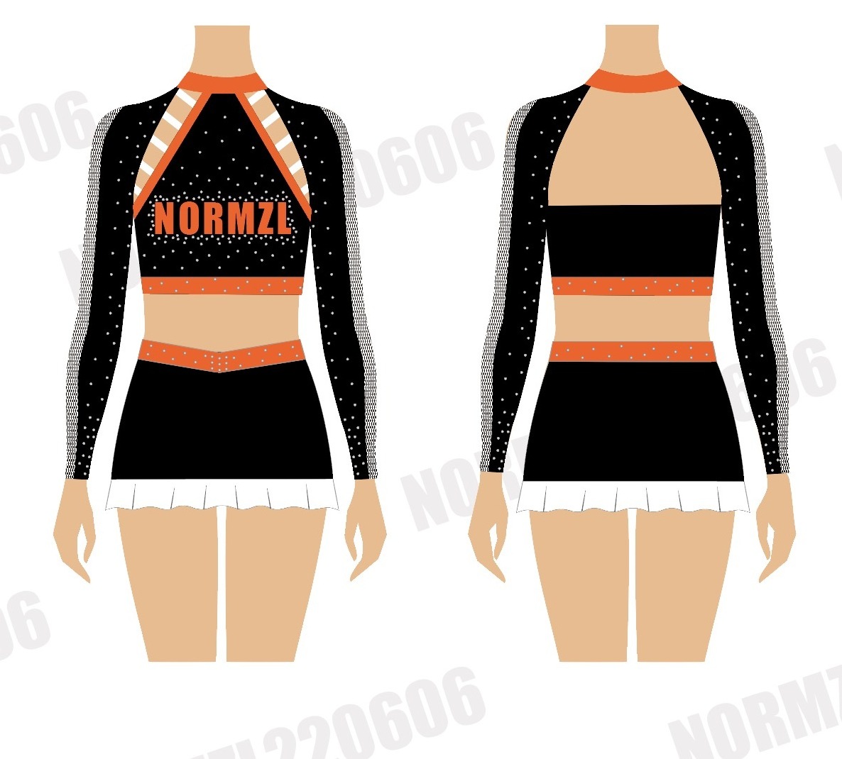 normzl girls custom designer sports Competition performance wear majorette costume cheerleading uniform