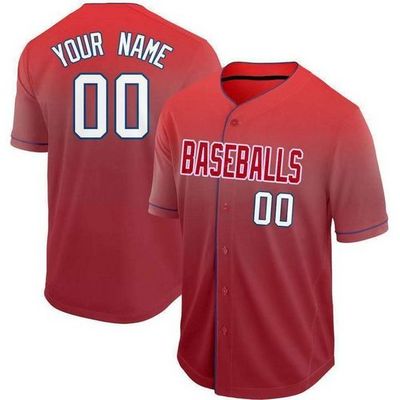 men summer China Wholesale Custom Screen Printing Logo Cotton brand graphic loose fit fashion Letter Striped baseball jersey BestSuppliers