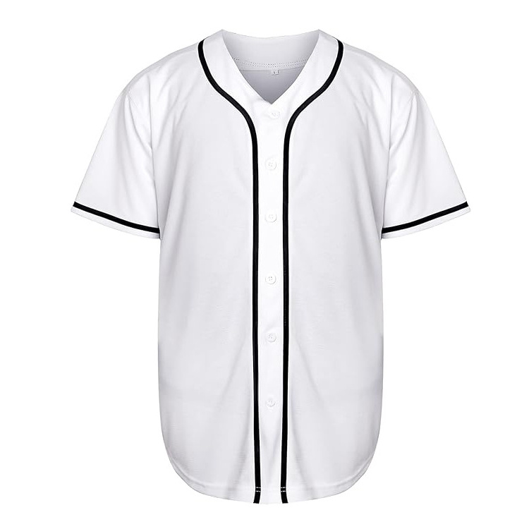 Wholesale Mexico Pure white Baseball Shirts Button Down Sports Uniforms Men Women Baseball Jersey