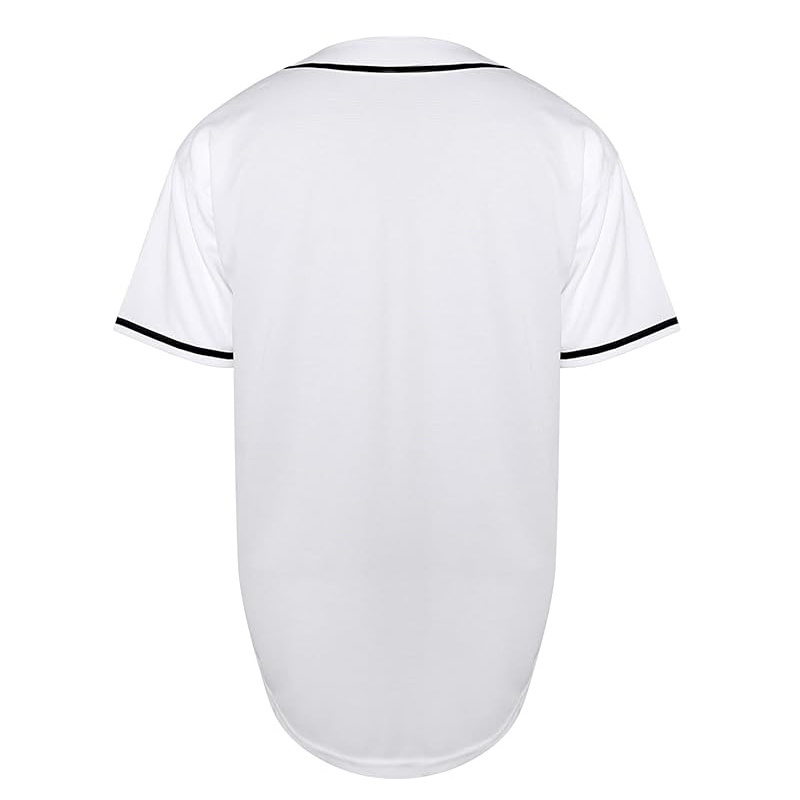 Wholesale Mexico Pure white Baseball Shirts Button Down Sports Uniforms Men Women Baseball Jersey