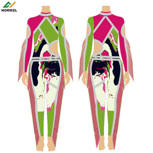 Oem design majorette dance uniforms leggings nylon spandex custom pink majorette costume dance team uniform