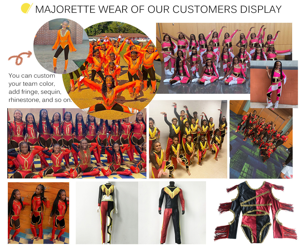 Oem design majorette dance uniforms leggings nylon spandex custom pink majorette costume dance team uniform