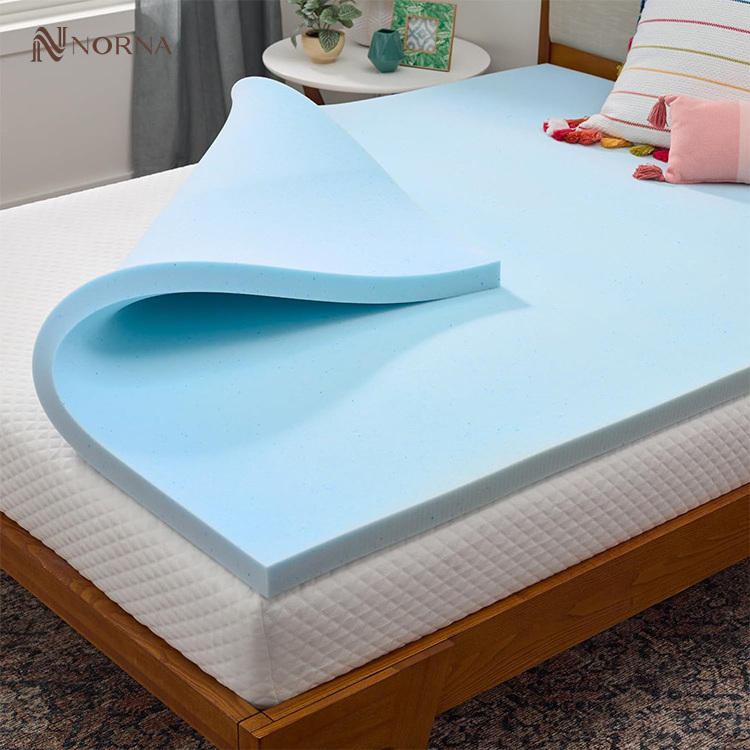 2 Inch Memory Foam with Gel infused Cooling Mattress Topper Queen Size Soft Gel Memory Foam Mattress Pad