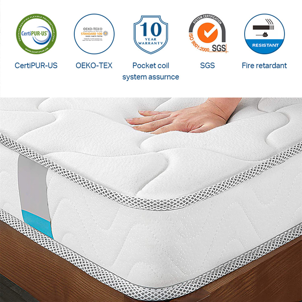 6 inch foam bed topper Cooling 4 Inch Egg Crate Memory Foam Mattress 20cm Cooling Gel Infusion mattress