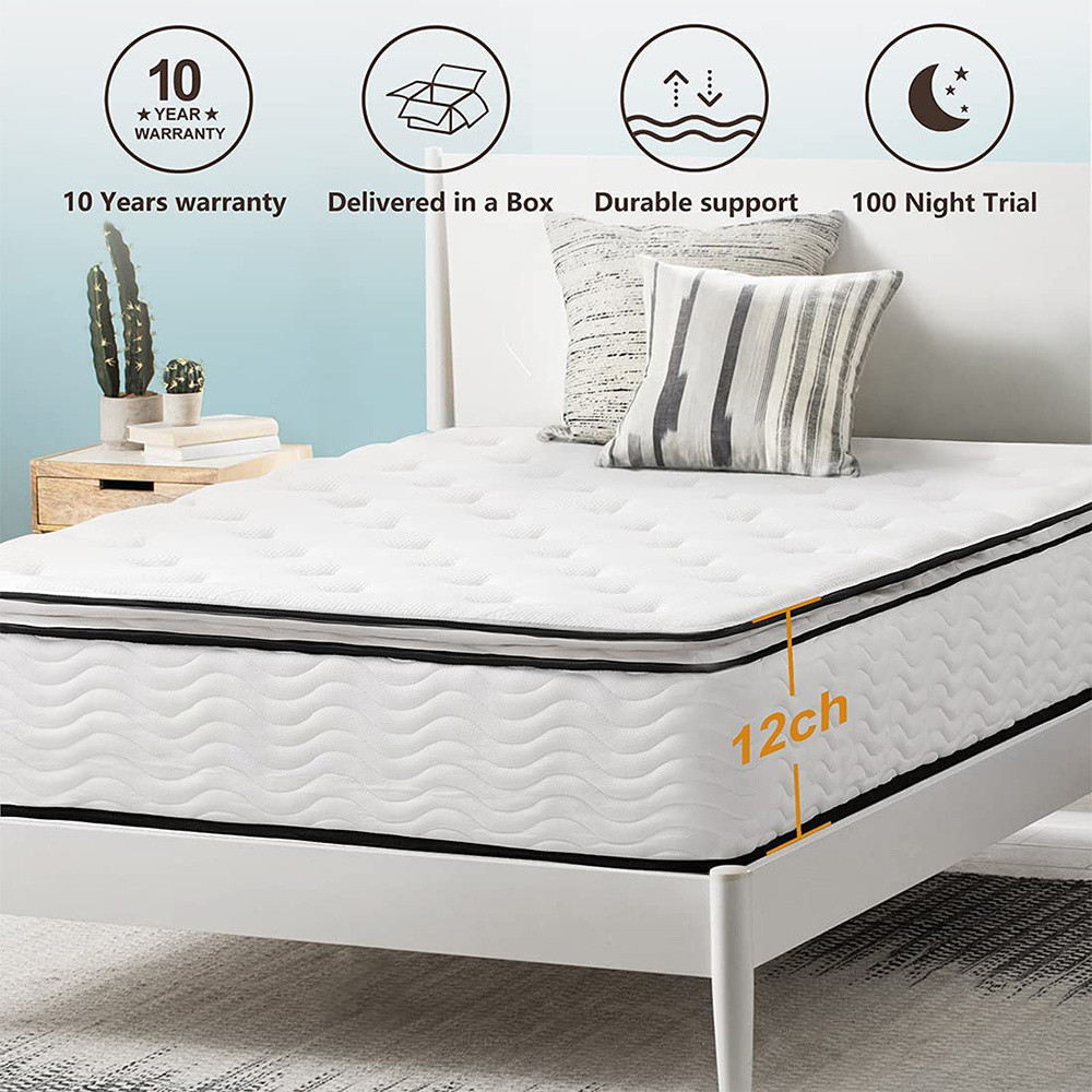 12 inch natural latex orthopedic mattress full size gel memory Foam Pocket Spring Mattress luxury euro top mattress