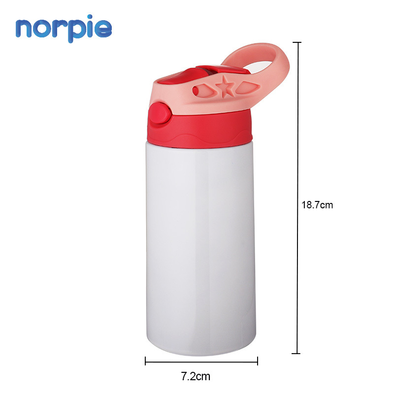 Sublimation Stainless Steel Children 350Ml Straw Water Bottle For Kids