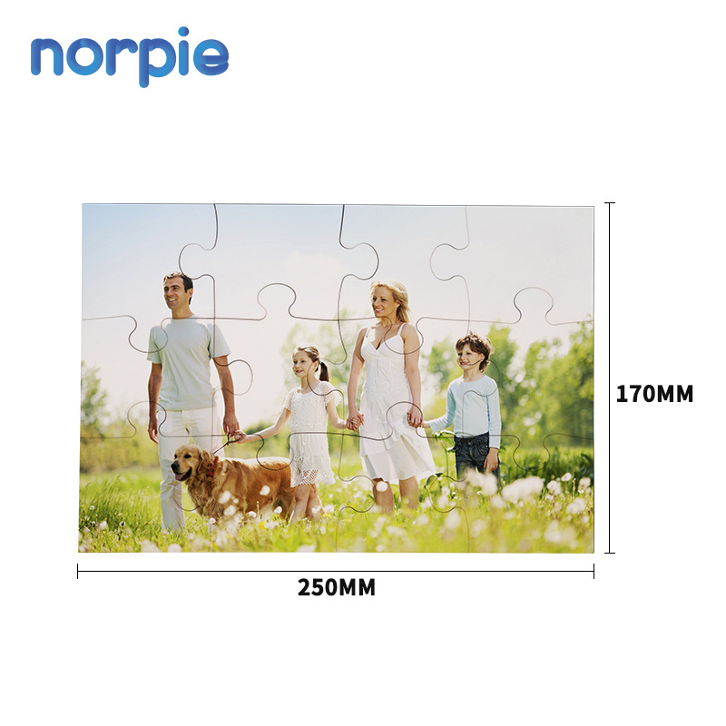 Sublimation Hardboard Wood Printable 12 Pieces Jigsaw Puzzles for Kids