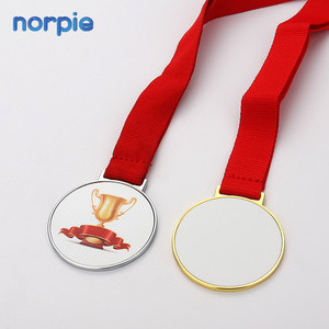 Football Sport Souvenir Gift Blank Gold Plating Sublimation Blank Medal