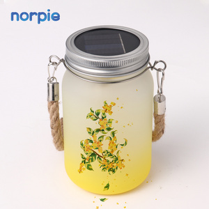 Blank sublimation Waterproof Wholesale Frosted with Lid DIY blank sublimation Mason jar courtyard lamp