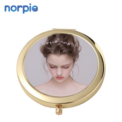 Wholesale Personalized Colorful  Mirror Cosmetic  Shell Pocket Sublimation Compact Mirror