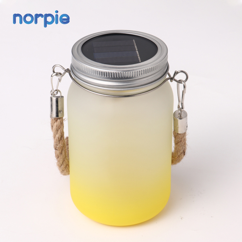 Blank sublimation Waterproof Wholesale Frosted with Lid DIY blank sublimation Mason jar courtyard lamp