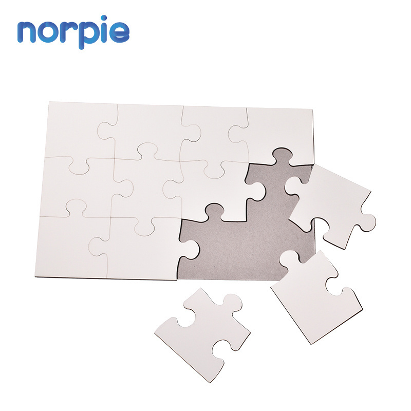 Sublimation Hardboard Wood Printable 12 Pieces Jigsaw Puzzles for Kids