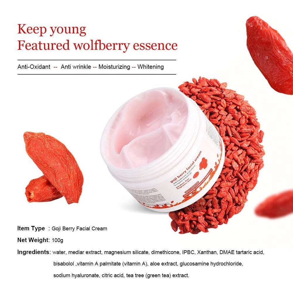 Natural Organic Whitening Anti Wrinkle Goji Berry Facial Cream