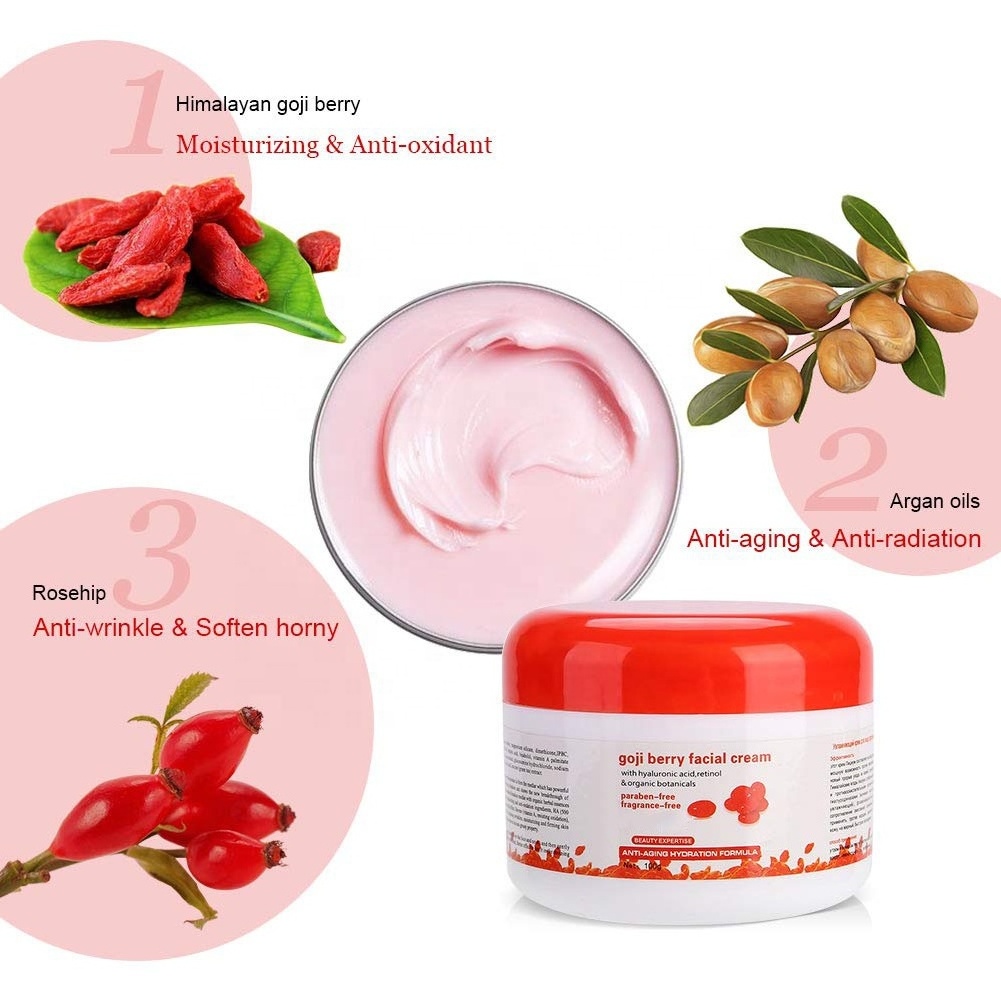 Natural Organic Whitening Anti Wrinkle Goji Berry Facial Cream