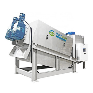 Customized multi plate screw press sludge dewatering machine for DAF sludge dewatering