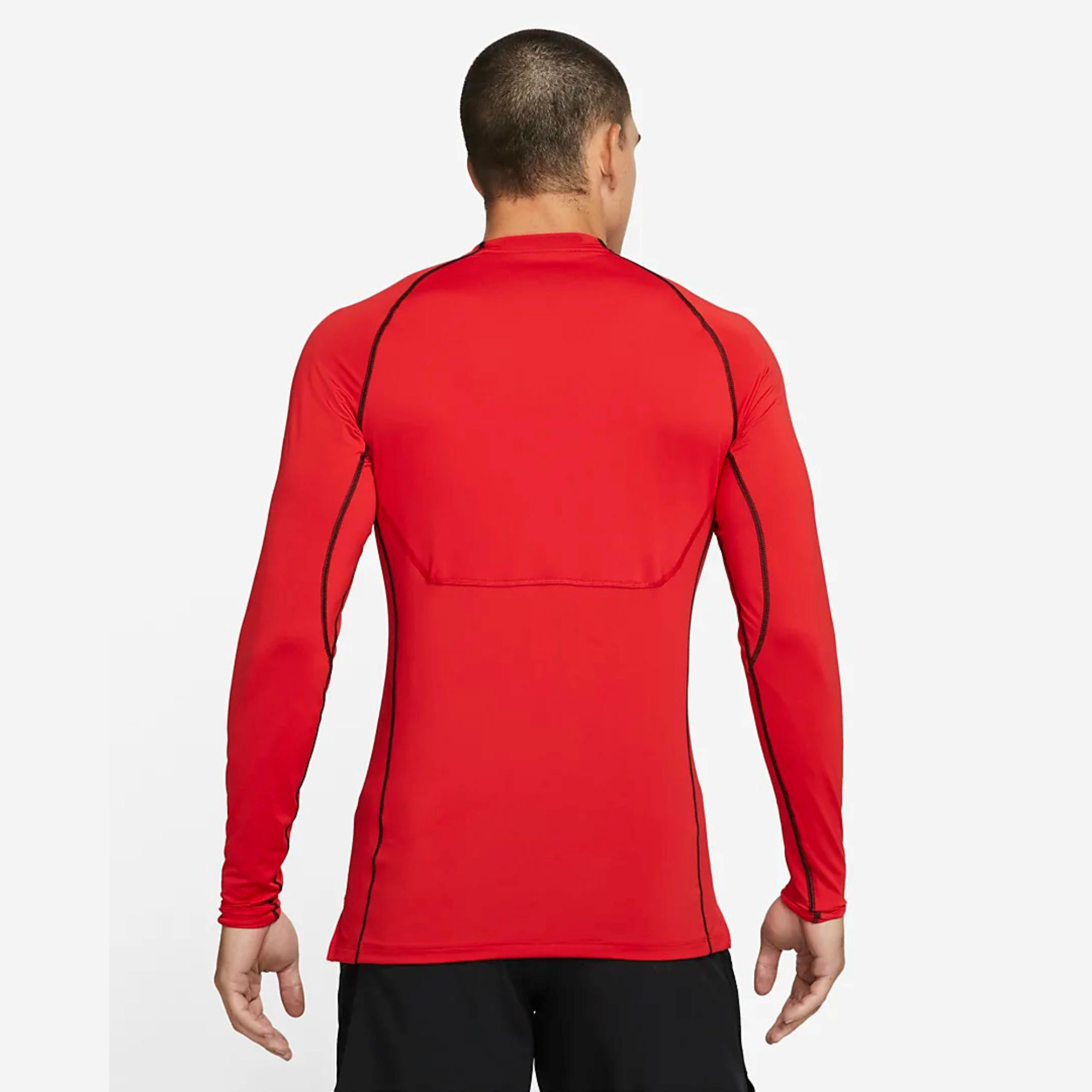 Sweat Wicking Lightweight Stretchy 92% Polyester 8% Spandex Red Mens Slim Fit Long Sleeve Top with Built in Breathability