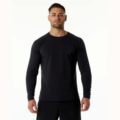 Bamboo Cotton Blended  Long Sleeve Tee Shirts Mens Long Sleeve Branded T shirts for mens