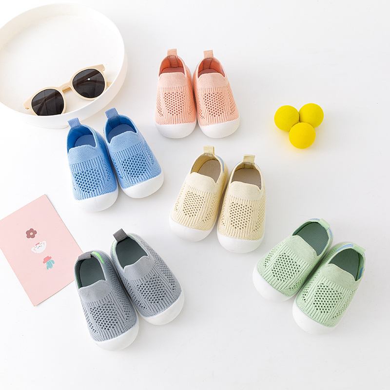 Summer Baby Breathable Mesh Infant Toddler Sock Shoes Soft Rubber Sole Sock Casual Shoes for Walking Baby Slipper Shoes