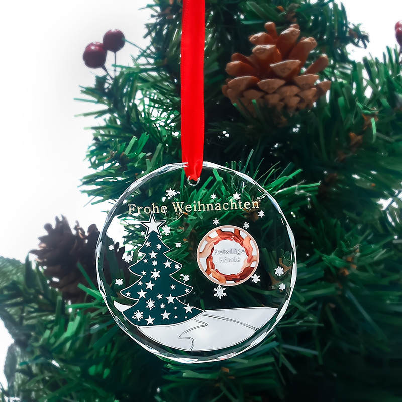 Factory Wholesale Clear Crystal Christmas Tree Ornaments for Party Decoration