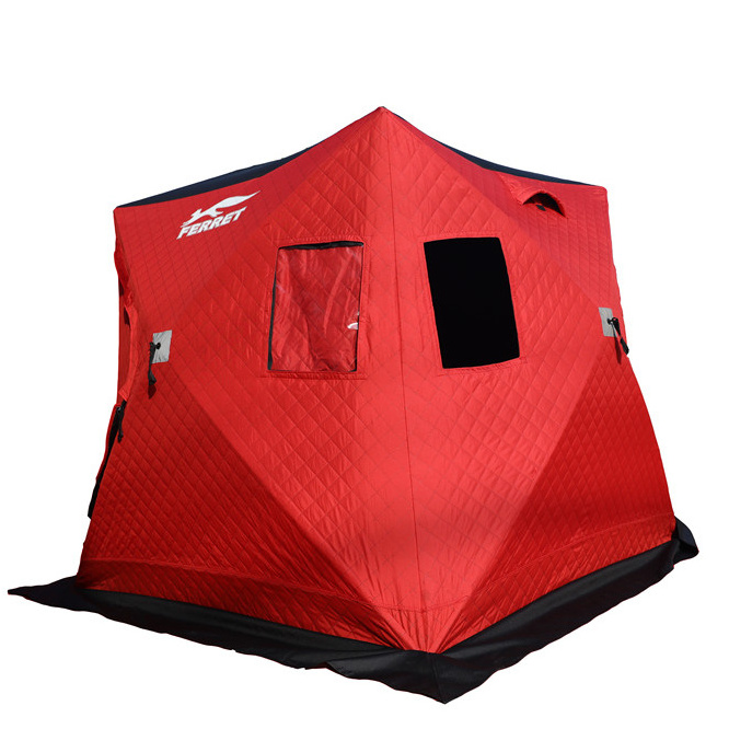 High Quality nylon fabric Pop Up All Season inflatable heat insulation Winter Ice Fishing Tent