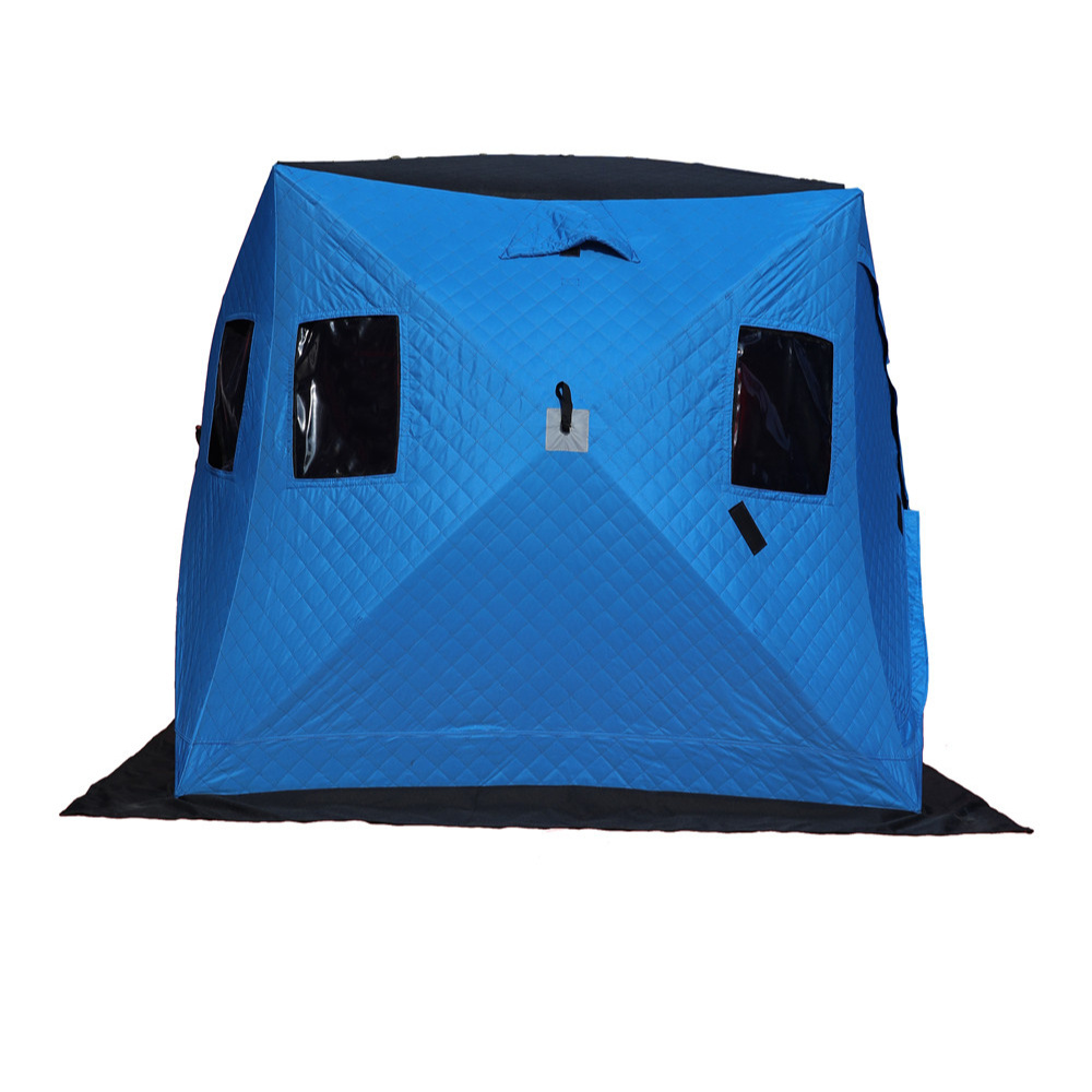 Wholesale Portable Cube Ice Fishing Tent Camping Outdoor Shelters Winter Insulated Ice Fishing Tent For 3-4 Person