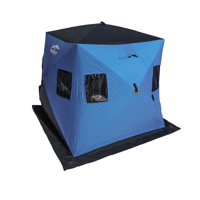 Wholesale Portable Cube Ice Fishing Tent Camping Outdoor Shelters Winter Insulated Ice Fishing Tent For 3-4 Person