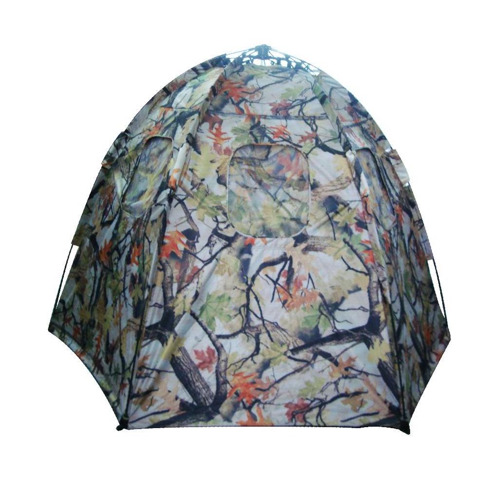 Pop-Up Ground Hexagonal umbrella Hunting Blind for Outdoor Camouflage Hunting Tent 3-4 Person