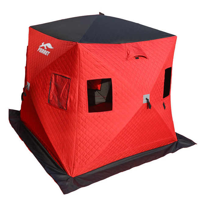 High Quality nylon fabric Pop Up All Season inflatable heat insulation Winter Ice Fishing Tent