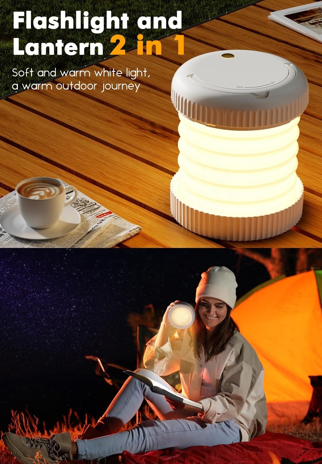 Usb Rechargeable Telescoping Extensible Portable White Led Camping Lantern Flashlight Tent Lamp Working Light With Magnetic Base