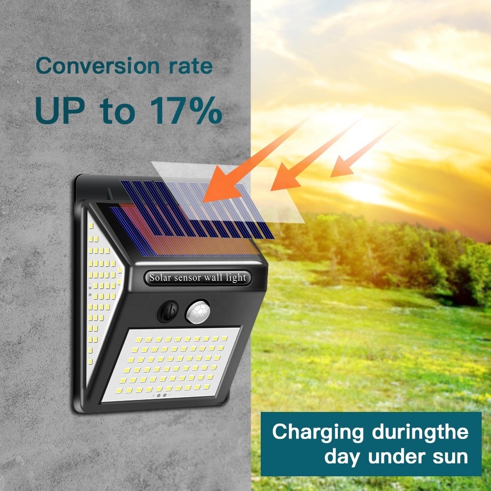 Super Bright Wholesale Price Garden Road Led Solar Panel Powered Battery Motion Sensor Wall Mount Light For Outdoor Lamp