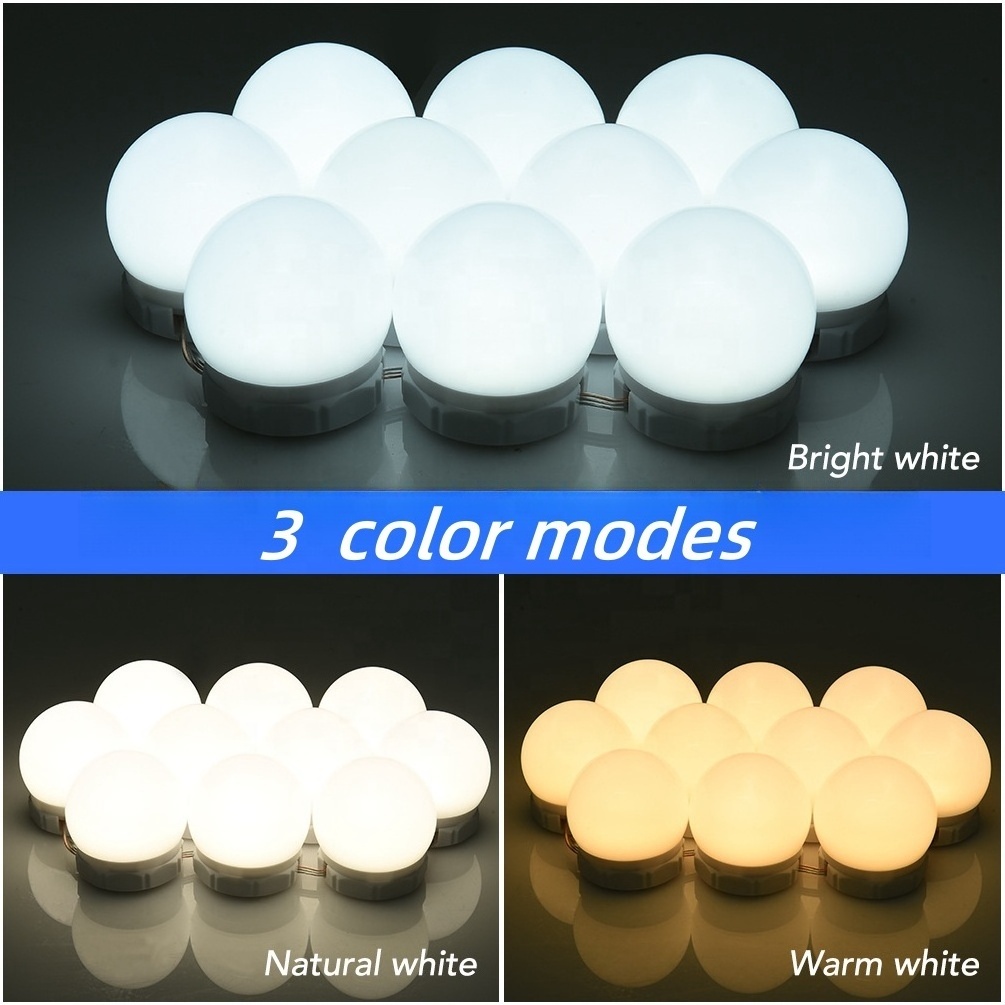 Northland Hollywood Style USB 10 Dimmable Light Bulbs bathroom Led Mirror Vanity Lights Kit for Makeup Dressing Room Bathroom