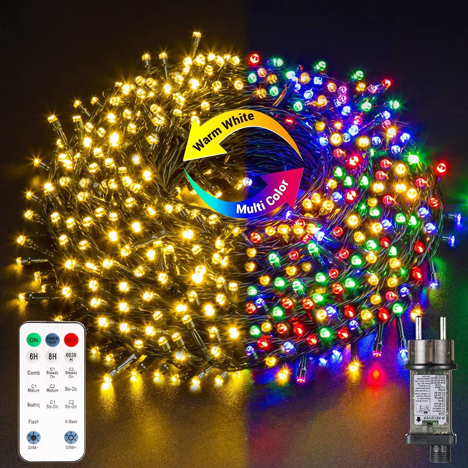 Northland Changeable Color Landscape LED RGB Christmas Lights Connectable luces de navidad Yard Decorations LED string lights