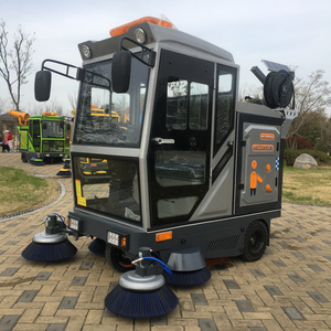 Best price large trash rash bin capacity 60L-150L of road sweeper battery street cleaning machine HT1260/HT1400 sweeping machine