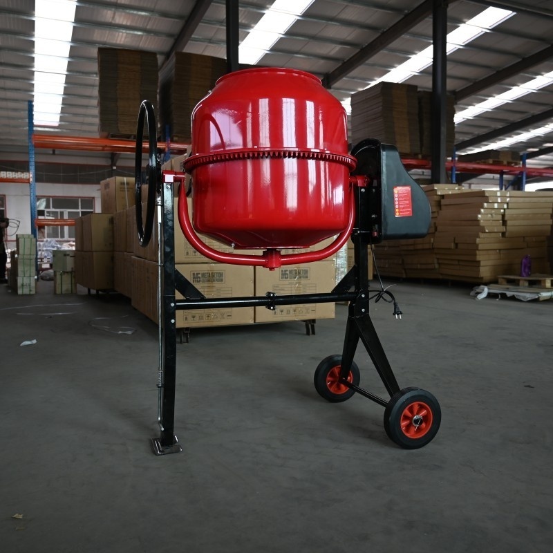 Electric portable cement concrete mixer machine concrete feed mixer with wheel