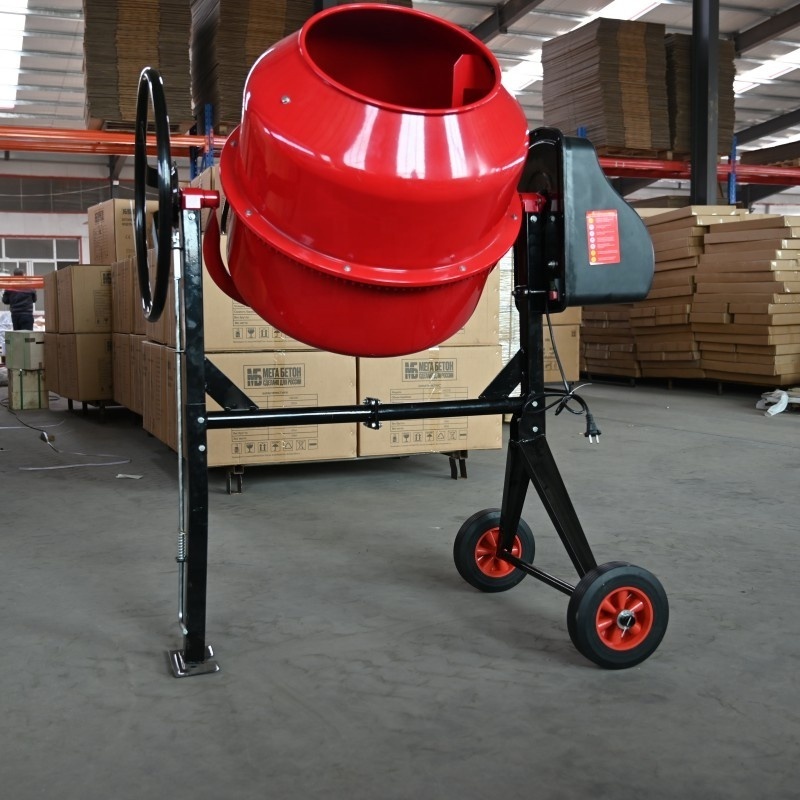 Electric portable cement concrete mixer machine concrete feed mixer with wheel