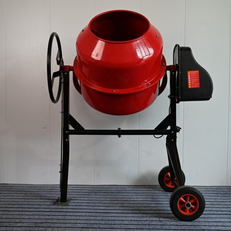 Electric portable cement concrete mixer machine concrete feed mixer with wheel