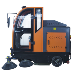 with big trash bin capacity 200L and cabin Factory price battery powers sweeper Road Sweeper for sale