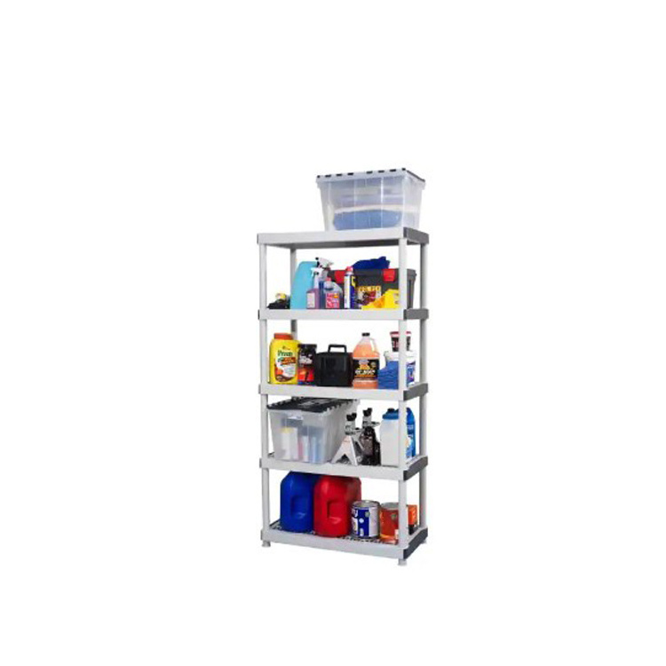 HD 36Wx18Dx53H inch 4 Tiered Heavy Duty Plastic Shelf   Plastic Storage Shelf