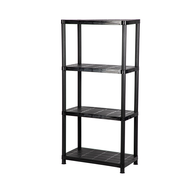 Plastic Shelf 28WX15DX53H Inch 4 Tier Storage Shelving Unit